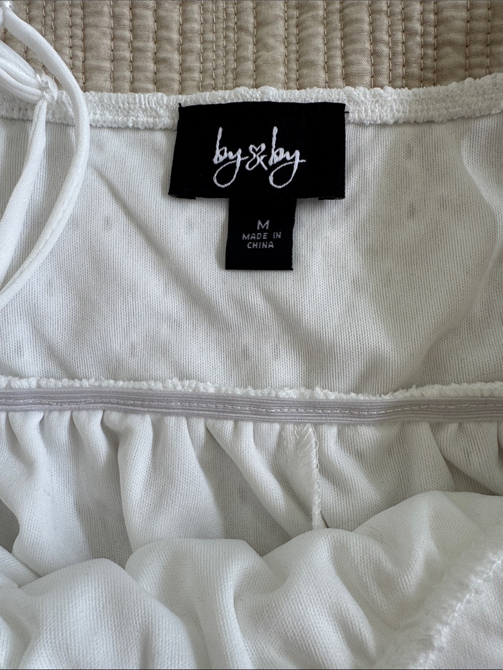 White Eyelet Ruffle Mini Dress - Picture 8 of 10